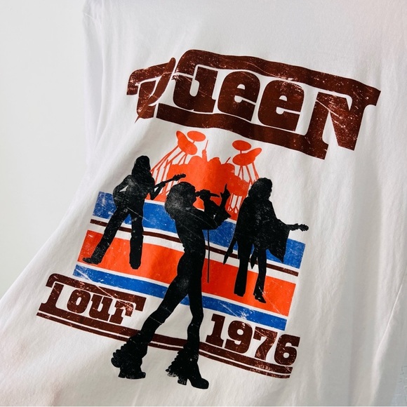 Queen Official Merch 1976 White Band Tee Medium - Picture 2 of 5
